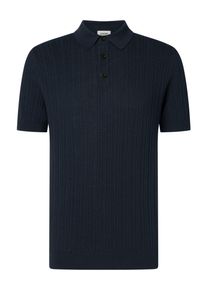 JOOP! Poloshirt JOOP JEANS, Herren, Gr. L, dunkelblau, Strick, Obermaterial: 100% Baumwolle, normal normal, Rippb&uuml;ndchen, Shirts Poloshirt