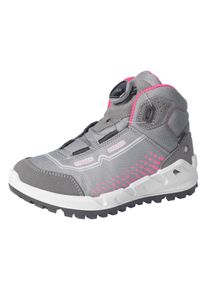 Sneaker Ricosta "Terra WMS: normal", Kinder, Gr. 39, grau (grau, pink), Synthetik, Textil, kontrastfarbene Details, Schuhe Sneaker, Schn&uuml;rschuh mit Sympatex-Membrane, Gr&ouml;&szlig;enschablone zum Download