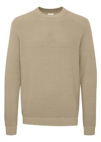 !Solid Strickfleece-Pullover SOLID "Strickpullover SDValencia", Herren, Gr. M, braun (laurel oak), Obermaterial: 100% Baumwolle CO., Pullover Strickfleece-Pullover