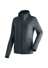 Fleecejacke Maier Sports "Fave W", Damen, Gr. 42, grau (anthrazit), 95% Polyester, 5% Elasthan, Rundhals, Jacken Fleecejacke, Damen Fleece mit verstellbarer Kapuze, atmungsaktiver Zip-Hoodie