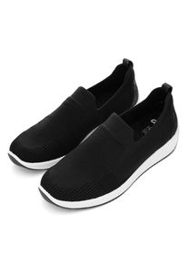 Slipper Ara "LISSABON", Damen, Gr. 8 (42), schwarz, Textil, Veloursleder, unifarben, Basic, Schuhe Slipper, Slip-On-Sneaker, Schlupfschuh, Komfortschuh in Weite G
