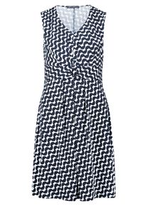 Shirtkleid Betty Barclay "Shirtkleid ohne Arm", Damen, Gr. 46, EURO, blau (dunkelblau, wei&szlig;), 95% Polyester PES. 5% Elasthan EL., Kleider Shirtkleid