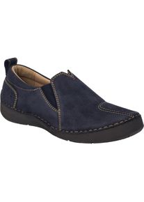Slipper Josef Seibel "Fergey 49, ocean", Damen, Gr. 38, blau (ocean), Obermaterial: 100% Rindsleder Leather cow., Schuhe Slipper
