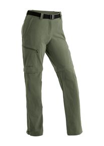 Outdoorhose Maier Sports "Nata", Damen, Gr. 42, Normalgr&ouml;&szlig;en, moosgr&uuml;n, 90% Polyamid, 10% Elasthan, Hosen Outdoorhose, Damen Zip-Off Wanderhose, atmungsaktive Trekkinghose, Regular Fit