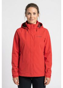 Regenjacke Vaude "SE WO SAFIEN 2L RAIN JACKET", Damen, Gr. 42, flame, Obermaterial: 100% Polyester. Futter: 100% Polyester. Netzfutter: 100% Polyamid, normal, Jacken Regenjacke, &Uuml;bergangsjacke