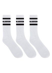 Tennissocken Champion "Seasonal Crew Socks", Damen, Gr. 39-42, wht, wht, wht, Baumwollmischung, geringelt, unifarben, elastisch, Socken Tennissocken, f&uuml;r den aktiven Alltag und sportlichen Stil, aus Baumwollmischung