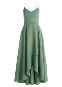 Abendkleid Vera Mont "Abendkleid mit Volant", Damen, Gr. 42, EURO, gr&uuml;n (foggy gr&uuml;n), Obermaterial: 100% Polyester PES., Kleider Abendkleid