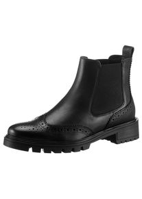 Chelseaboots Ara "TULSA", Damen, Gr. 5,5 (38,5), schwarz, Elastischer Einsatz, Glattleder, Lyralochung, Schuhe Chelseaboots, Stiefelette, Schlupfboots mit Lyralochung, G-Weite (weit)