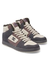 Sneaker DC Shoes "Manteca 4 Hi Wr", Herren, Gr. 9,5(42,5), grau (dunkelgrau, light grau), Obermaterial:51.34% Leder, 24% Synthetikmaterial, 24.66% Microfaser;, Schuhe Sneaker