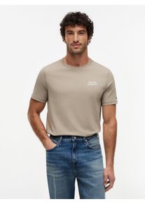 T-Shirt Tommy Hilfiger "PALM PHOTO PRINT", Damen, Gr. M, keystone, Single Jersey, Obermaterial: 100% Baumwolle, regular fit, Rundhals, Shirts T-Shirt, mit Fotoprint hinten