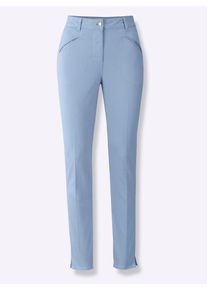 Stretch-Hose Heine, Damen, Gr. 46, Normalgr&ouml;&szlig;en, blau (bleu), 72% Baumwolle, 25% Polyester, 3% Elasthan, unifarben, 7/8-L&auml;nge, Hosen Stretch-Hose