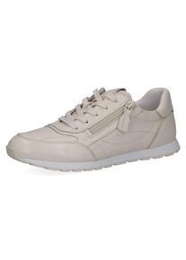 Sneaker Caprice, Damen, Gr. 41, beige, Nappaleder, Basic, Schuhe Sneaker, Freitzeitschuh, Schn&uuml;rschuh, Halbschuh in bequemer Weite