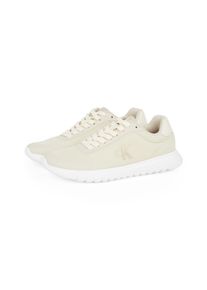 Sneaker Calvin Klein Jeans "3 EVA RUNNER MESH WN", Damen, Gr. 37, beige (beige kombiniert), Lederimitat, Polyester, Schuhe Sneaker, Freizeitschuh, Halbschuh, Schn&uuml;rschuh mit Logoschriftzug