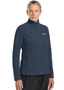 Fleecejacke Jack Wolfskin "TAUNUS FZ W", Damen, Gr. M (38/40), blau (midnightsky), Obermaterial: 100% Polyester. Futter: 100% Polyester, Jacken Fleecejacke