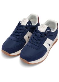 Sneaker Ara "MALIBU", Damen, Gr. 39, dunkelblau, sanftes wei&szlig;, weinrot, Lederimitat, Textil, kontrastfarbene Details, Schuhe Sneaker, Freizeitschuh, Halbschuh, Schn&uuml;rschuh in Komfortweite H (=sehr weit)