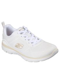 Sneaker Skechers "SUMMITS", Damen, Gr. 42, wei&szlig;, natur, Textil, Schuhe Sneaker, Schn&uuml;rschuh, Freizeitschuh, Halbschuh mit Memory Foam