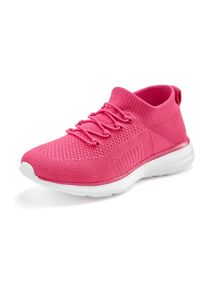 Sneaker Lascana "Slipper, Halbschuh, Turnschuhe, Slip-On-Sneaker, bequem", Damen, Gr. 38, pink (magenta), Obermaterial: 100% Textilmaterial. Decksohle: 100% Textilmaterial. Futter: 100% Textilmaterial. Laufsohle: 100% Synthetik, unifarben, Basic, Schuhe Sneaker, zum Reinschl&uuml;pfen mit elastischen Schn&uuml;rb&auml;ndern ultraleicht VEGAN