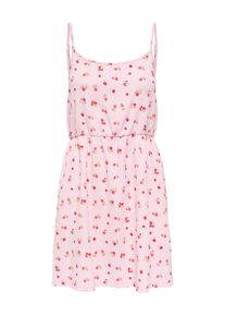 Minikleid Only "ONLALTA S/L SHORT STRAP DRESS PNT ZLO", Damen, Gr. XL, N-Gr, roseate spoonbill aop:rot flowers, Web, Obermaterial: 98% Polyester, 2% Elasthan, bedruckt, kurz, Rundhals, Kleider Minikleid