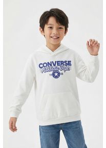 Kapuzensweatshirt Converse "CNVB BLEACHER ATHLETIC PO HOOD", Jungen, Gr. 134/140, egret, Obermaterial: 60% Baumwolle, 40% Polyester, Sweatshirts Kapuzensweatshirt, f&uuml;r Kinder und Jugendliche, sportlicher Stil