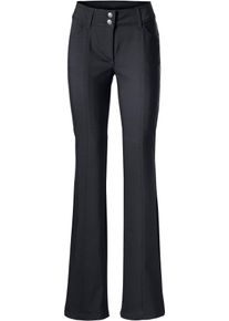 Bootcuthose Heine, Damen, Gr. 46, Normalgr&ouml;&szlig;en, blau (marine), 48% Baumwolle, 45% Polyester, 7% Elasthan, Miedereinsatz:15% Elasthan, 85% Polyamid, unifarben, lang, Hosen Bootcuthose