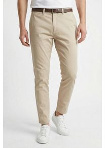Jack & Jones Chinohose JACK & JONES "JPSTMARCO ADAM BELTED CHINO", Herren, Gr. 31, L&auml;nge 34, string, Web, Obermaterial: 98% Baumwolle, 2% Elasthan, unifarben, slim fit kn&ouml;chellang, Hosen Chinohose