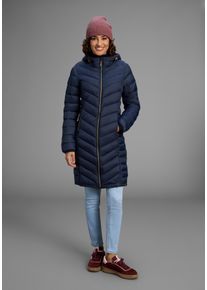 Steppmantel Polarino, Damen, Gr. 34, blau (marine), Obermaterial: 100% Polyamid. Futter: 100% Polyamid. Wattierung: 100% Polyester, hoch geschlossener Ausschnitt, eingefasste Kante, M&auml;ntel Steppmantel, besonders leicht mit gro&szlig;em W&auml;rmer&uuml;ckhalteverm&ouml;gen, &Uuml;bergangsjacke