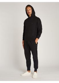 Jogginganzug Tommy Hilfiger "FLAG LOGO TRACKSUIT", Herren, Gr. S, schwarz, Sweatware, Obermaterial: 73% Baumwolle, 27% Polyester, Sportanz&uuml;ge Jogginganzug