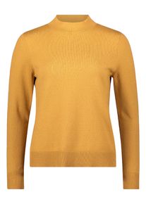 Rundhalspullover Betty Barclay "Basic-Strickpullover mit Stehkragen", Damen, Gr. 42, gold, Obermaterial: 55% Viskose CV. 30% Polyester PES. 15% Polyamid PA., Pullover Rundhalspullover