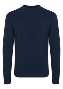 !Solid Strickfleece-Pullover SOLID "Strickpullover SDValencia", Herren, Gr. S, blau (insignia blau), Obermaterial: 100% Baumwolle CO., Pullover Strickfleece-Pullover