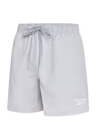 Badeshorts Reebok "Yale", Herren, Gr. M, N-Gr, simple grau, Microfaser, Polyester, clean, unifarben, Badehosen Badeshorts, mit Kordelzug und elastischem Bund, mit Logo, basic