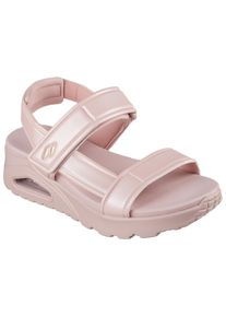 Sandale Skechers "UNO", Damen, Gr. 39, rosa, Lederimitat, unifarben, Schuhe Sandale, in veganer Verarbeitung