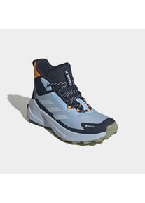 Wanderschuh adidas terrex "TERREX TRAILMAKER 2.0 MID GORE-TEX", Damen, Gr. 38,5, glow blau, crystal sky, legend ink, Synthetik, Textil, Schuhe Wanderschuh, wasserdicht dank Gore-Tex Membrane