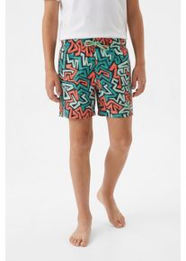 Badeshorts Trollkids "KIDS HAUKLAND SHORTS", Kinder, Gr. 110, N-Gr, radiant rot, blau coral, Web, Polyester, bedruckt, Badehosen Badeshorts, f&uuml;r Kinder und Jugendliche, sportlicher Schnitt, bequemer Sitz