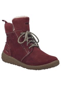 Winterboots Josef Seibel "Ruby 53", Damen, Gr. 36, rot (weinrot), Leder, Schuhe Winterboots, TEX-Stiefel, Schn&uuml;rboots mit w&auml;rmendem Innenfutter