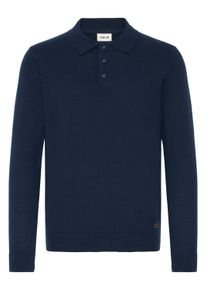 !Solid Longsleeve SOLID "Strickpullover SDAkel", Herren, Gr. M, blau (insignia blau), Obermaterial: 70% Baumwolle CO recyc.. 30% Polyester Pol. recyc.., Shirts Longsleeve