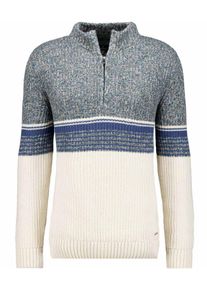 Stehkragenpullover Ragman, Herren, Gr. 54, beige gemustert, 941, Strick, 100% Baumwolle, ohne Ausschnitt, Pullover Stehkragenpullover