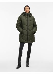 Steppmantel Vila "VIMILJA PADDED COAT - NOOS", Damen, Gr. 34, deep depths, Steppware, Obermaterial: 100% Polyester, unifarben, regular fit ca. Mitte Oberschenkel, M&auml;ntel Steppmantel