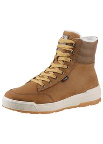Winterboots RIEKER SPORT, Herren, Gr. 46, braun (cognac, braun), Leder, Schuhe Winterboots, Stiefelette, Schn&uuml;rboots mit TEX-Membran
