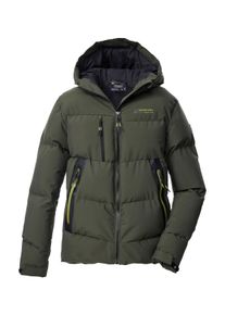 Steppjacke Killtec "KOW 239 BYS QLTD JCKT", Jungen, Gr. 140, gr&uuml;n (olivgr&uuml;n), Obermaterial: 100% Polyester;Futter: 100% Polyester;Futter 2:;F&uuml;llung: 100% Polyester, Jacken Steppjacke, Winddichte, wasserabweisende Kinderjacke mit verstellbaren B&uuml;ndchen