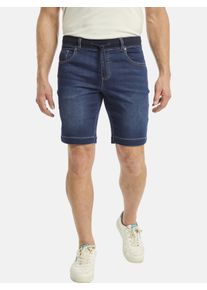 Shorts Jan Vanderstorm "Jeansshort GULLBRAND", Damen, Gr. 70, N-Gr, blau (dunkelblau), Obermaterial: 60% Baumwolle CO. 38% Polyester COOLMAX PES(Coolmax). 2% Elasthan EL., Hosen Shorts