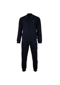 Trainingshose Emporio Armani "Trainingsanzug BASIC TERRY", Herren, Gr. M, N-Gr, blau, Obermaterial: 75% Baumwolle CO. 25% Polyester PES., Hosen Trainingshose