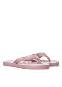 Zehentrenner Tommy Hilfiger, M&auml;dchen, Gr. 39, rosa, Textil, Schuhe Zehentrenner, Pool Slides, Schlupfschuh, Strandschuh mit Zehensteg