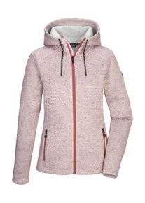 Fleecejacke Killtec "KOW 5 WMN KNTFLC JCKT", Damen, Gr. 36, ros&eacute;, Obermaterial: 100% Polyester, Jacken Fleecejacke, Strickfleecejacke mit verstellbarer Kapuze und Kinnschutz