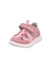 Sneaker Superfit "SPORT7 MINI WMS: mittel", M&auml;dchen, Gr. 29, rosa, hellgrau, Lederimitat, Textil, Veloursleder, Schuhe Sneaker, Klettschuh, mit herausnehmbarer Einlage, Gr&ouml;&szlig;enschablone zum Download