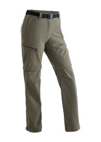Outdoorhose Maier Sports "Nata", Damen, Gr. 72, Langgr&ouml;&szlig;en, braun (schlamm), 90% Polyamid, 10% Elasthan, Hosen Outdoorhose, Damen Zip-Off Wanderhose, atmungsaktive Trekkinghose, Regular Fit