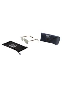 H.I.S. Sonnenbrille H.I.S, Herren, dunkelgrau matt, gemustert, Sonnenbrillen Sonnenbrille, Filterkategorie 3, 100% UVA & 100% UVB Schutz, polarisierende Gl&auml;ser