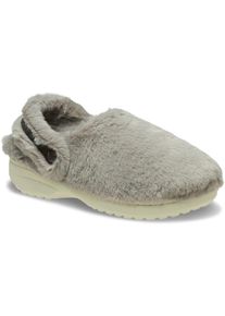 Clog Crocs "Classic Unfurgettable Clog", Damen, Gr. 39, mushroom, Croslite&trade;, Textil, Fellimitat, Schuhe Clog, Hausschuh, Freizeitschuh mit schwenkbarem Fersenriemen