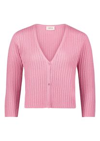 Strickjacke Cartoon "Shirtjacke mit 3/4 Arm", Damen, Gr. 40, lila (lilas), Obermaterial: 85% Viskose CV. 15% Polyester PES., Strickjacken Strickjacke