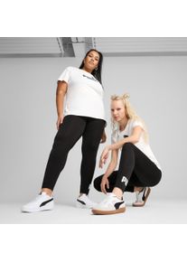 Leggings Puma "ESS NO. 1 LOGO LEGGINGS", Damen, Gr. S, N-Gr, schwarz (Puma schwarz), Jersey, Obermaterial: 95% Baumwolle, 5% Elasthan, bedruckt, schmal normal, Hosen Leggings, aus Jerseystoff, pflegeleicht, schmale Passform