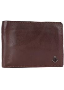 Geldb&ouml;rse Harbour 2nd "Lorenzo", Damen, braun, Rindsleder, Basic, Kleinlederwaren Geldb&ouml;rse, Unisex Portemonnaie, Geldbeutel mit Sichtfeld